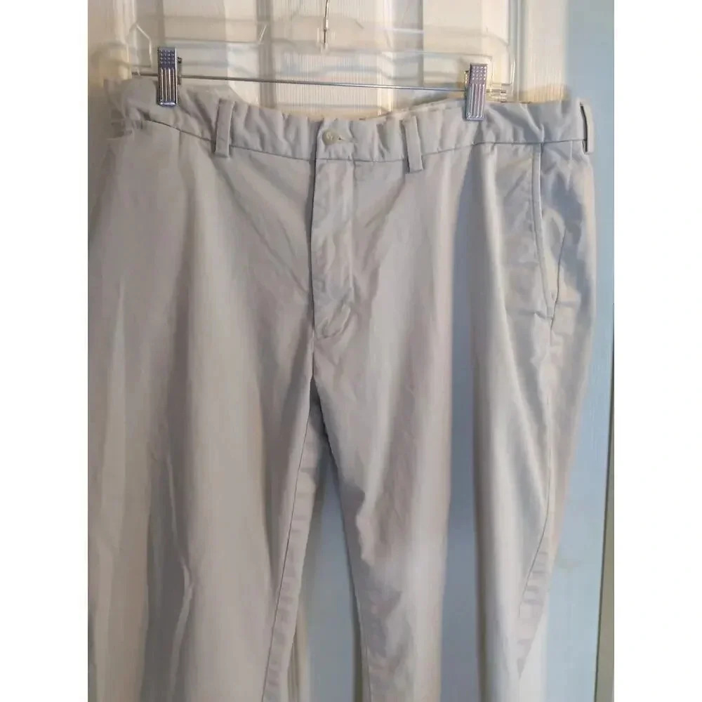 Polo Ralph Lauren Pants Khaki Tan Straight Leg Sz 38/32 Classic Stretch - Picture 2 of 10